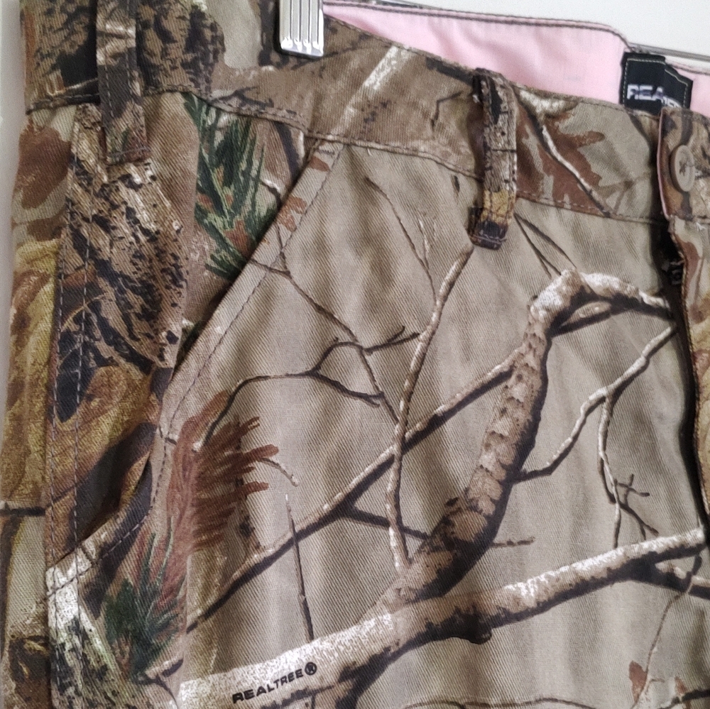 RealTree Women's Camouflage Cargo Pants with Drawstring Leg Opening - Picture 4 of 9